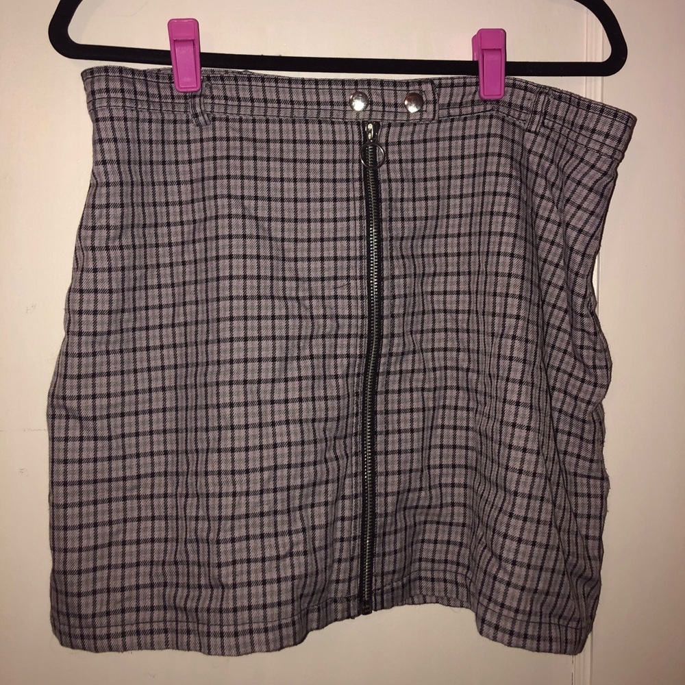 Purple Plaid Skirt